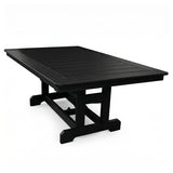 Deluxe Outdoor Amish Poly Rectangle Dining Table - Black
