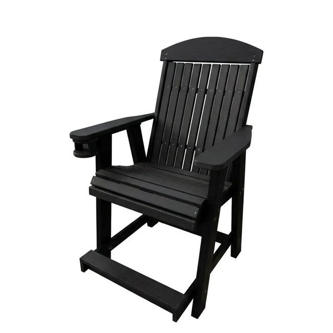 Gateway Balcony Outdoor Poly Amish Chair - Black