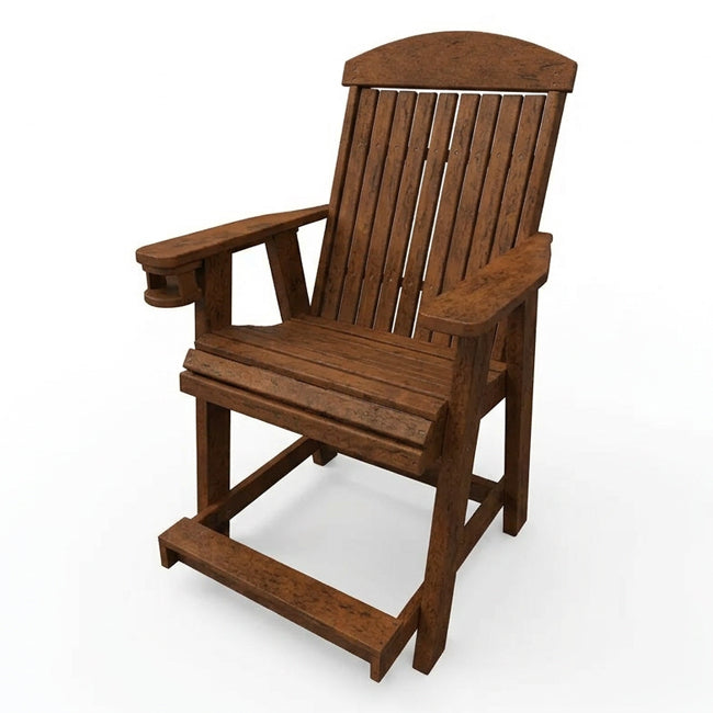 Gateway Balcony Outdoor Poly Amish Chair - Antique Mahogany