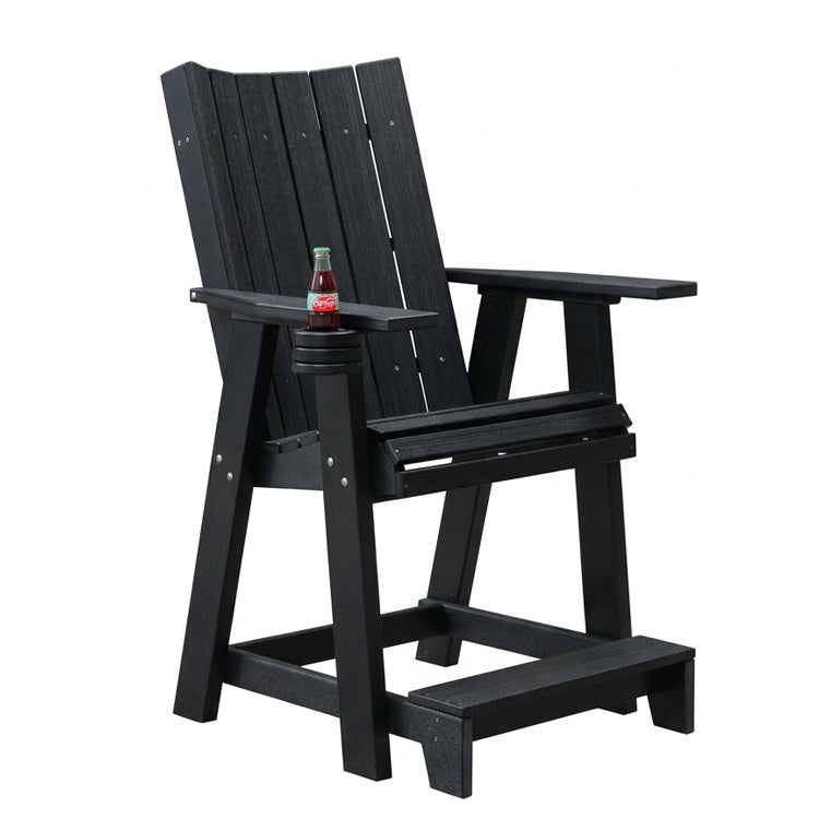 Modura Outdoor Poly Amish Balcony Chair - Black