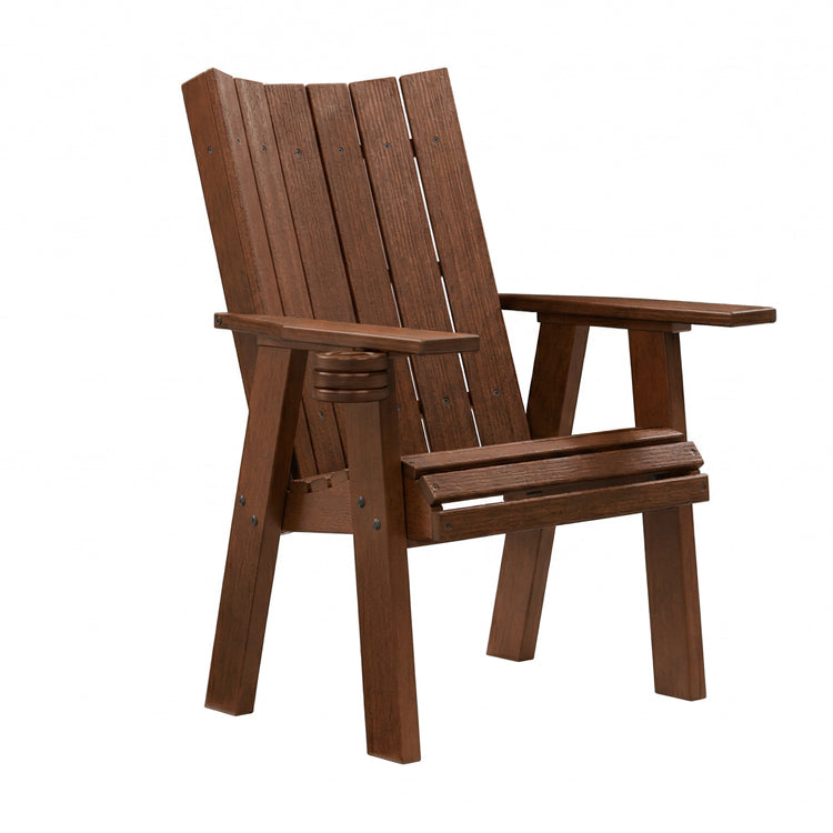 Modura Outdoor Poly Amish Chat Chair - Antique Mahogany